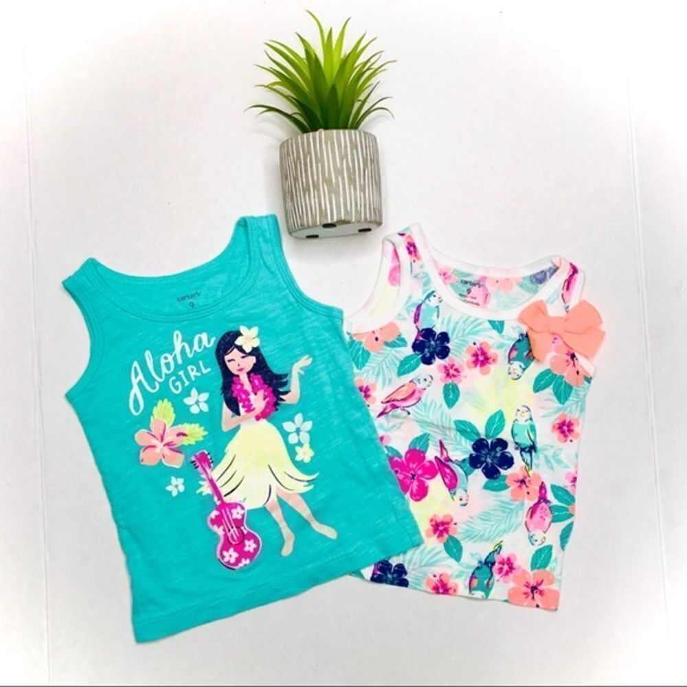 𝅺carter’s Hawaiian Tropical Tank Tops